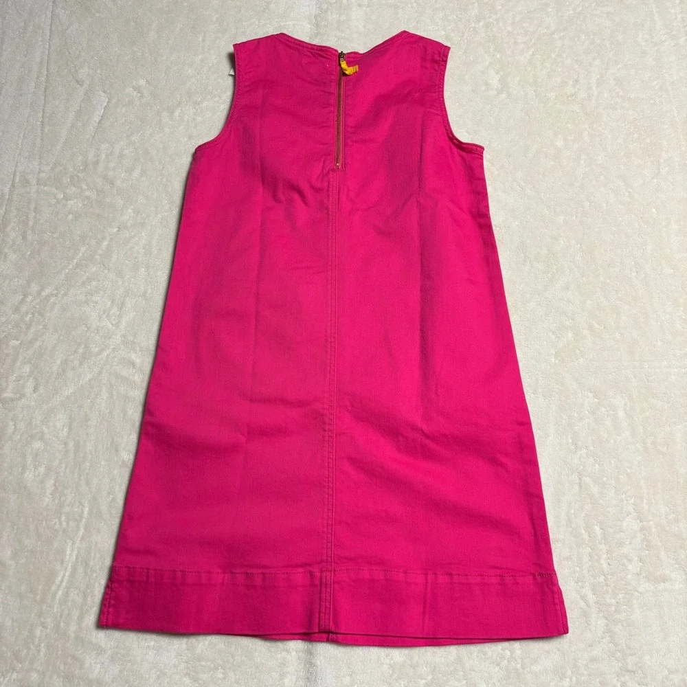 NWT‎ Crewcuts Girls Hot Pink Dress with Heart Pocket Size 10 Sleeveless Cotton